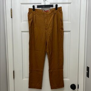 Anthropologie Cartonnier 100% Tencel Straight Leg Pleated Trousers - Size Medium